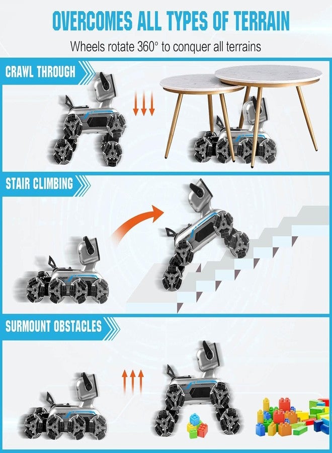 Bhavenu 8WD Stunt RC Car, Gesture Sensing RC Stunt Cars Robot Dog Toy for Kids 8-10, 2.4Ghz Remote Control Cars with Music & Light,for Boys Age 6 7 8-12 13 14 Year Old, Birthday Gifts Ideas - Image 2